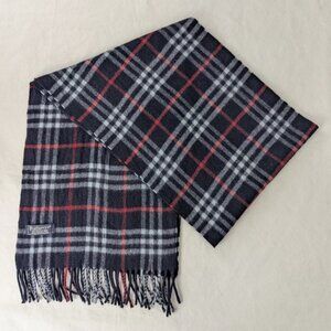 Authentic Burberry's of London Scarf Blue Unisex 100% Cashmere – Used – Winter